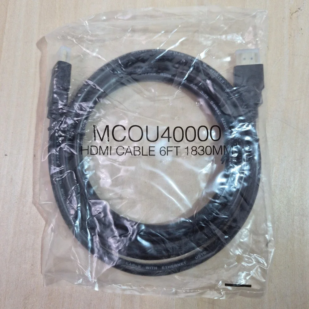 MCOU40000 High Speed HDMI Cable with Ethernet 6FT 1830MM Black Gold Plated‎